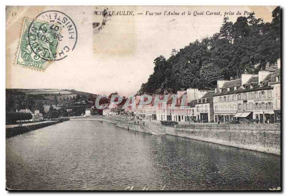 Chateaulin - Vue sur l Aulne et le Quai Carnot - CPA 