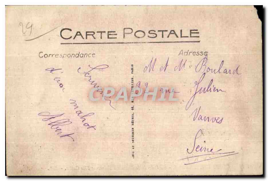 Carantec - Un coin de la Greve du Kelenu et l Ile Callot Bateaux - CPA  — Rückseite