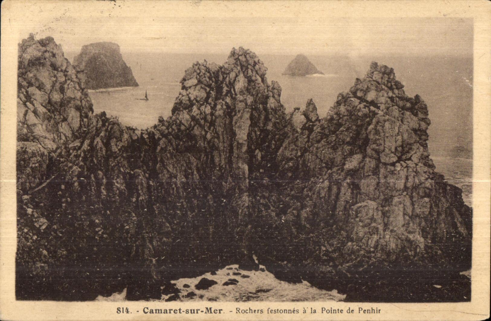 Camaret sur Mer - Rochers festonnes a la Pointe de Penhir - CPA 
