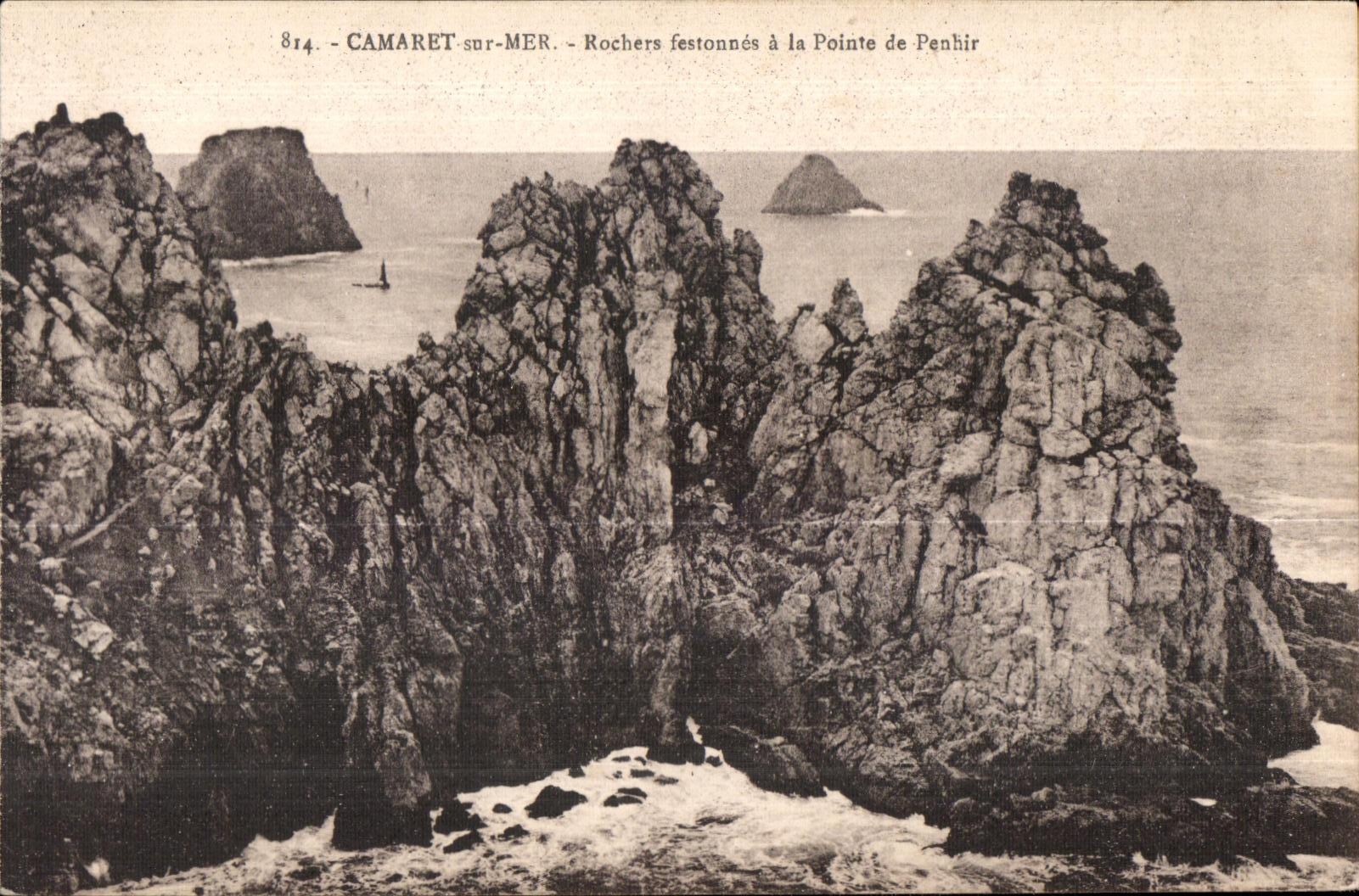 Camaret sur Mer - Rochers festonnes a la Pointe de Penhir - CPA 