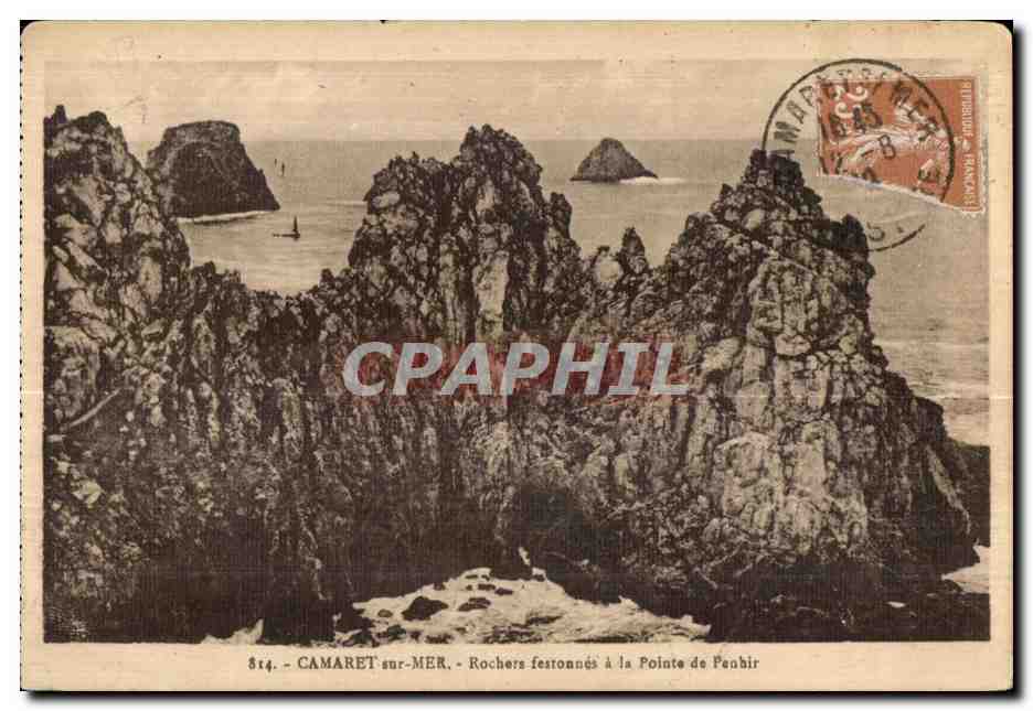Camaret sur Mer - Rochers Festonnes a la Pointe de Pen-Hir - CPA 