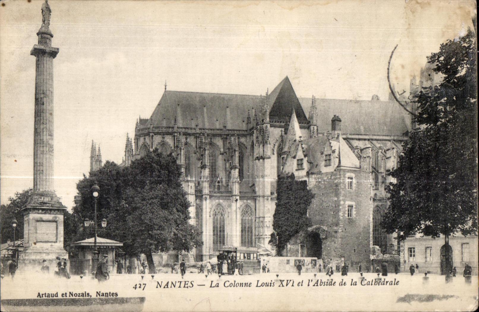 Nantes - La Colonne Louis XVI - Abside de la Cathedrale - CPA 
