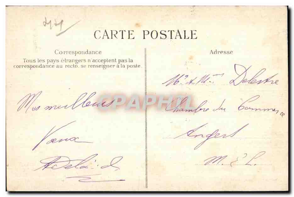 NANTES — Entrée du Jardin des Plantes — Édition F. Chapean, Nantes — Verso