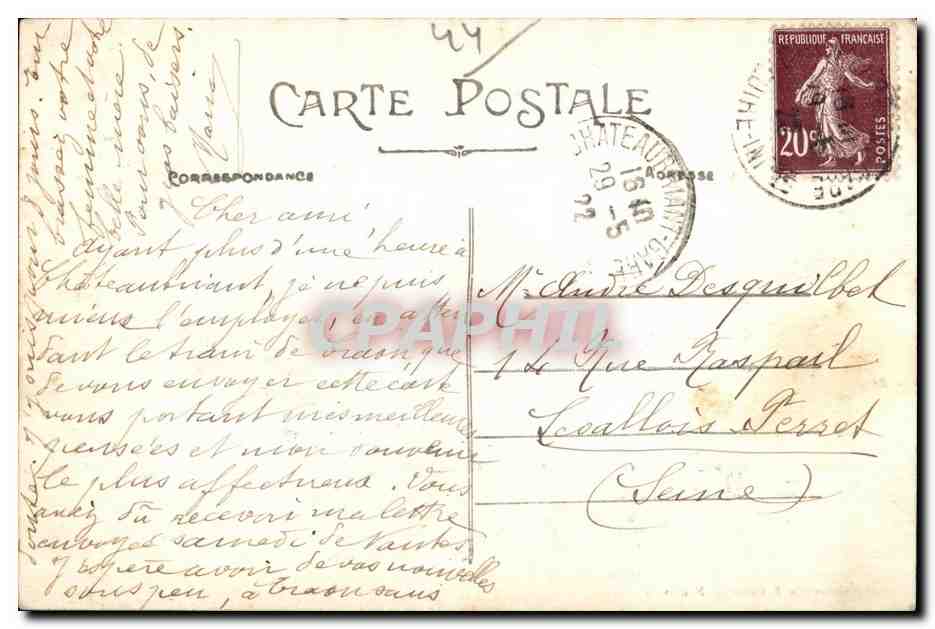Chateaubriant - La Cour du Chateau - CPA  — Rückseite