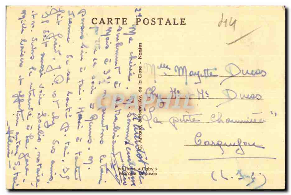 Chateaubriant - Le Chateau Renaissance - CPA  — Rückseite