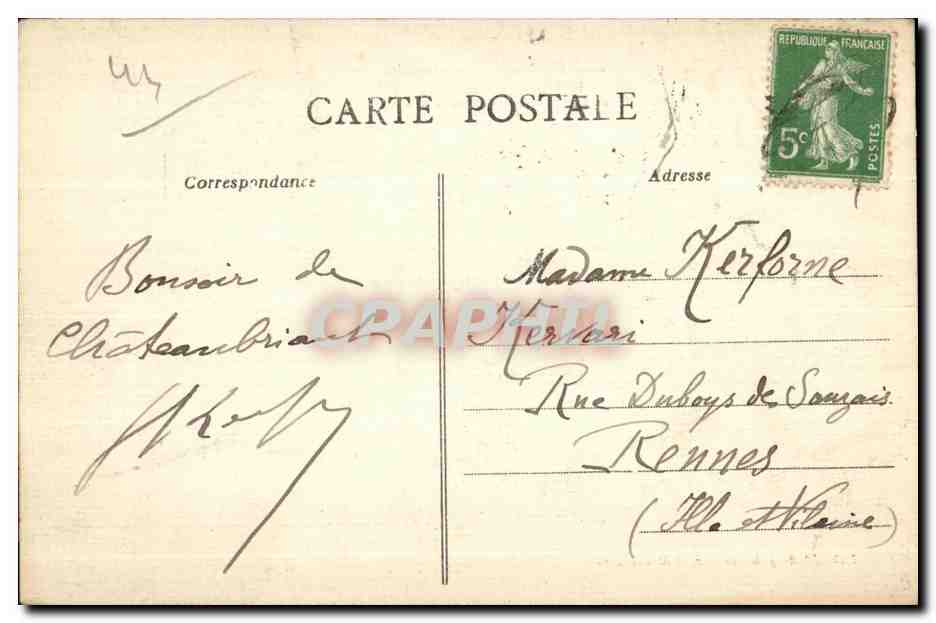 Chateaubriant - Chateau de la Renaissance - CPA  — Rückseite