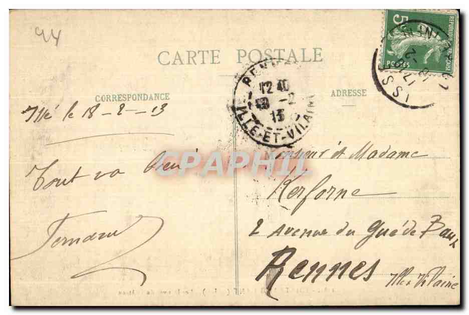 Chateaubriant - Les Douves du Chateau - CPA  — Rückseite