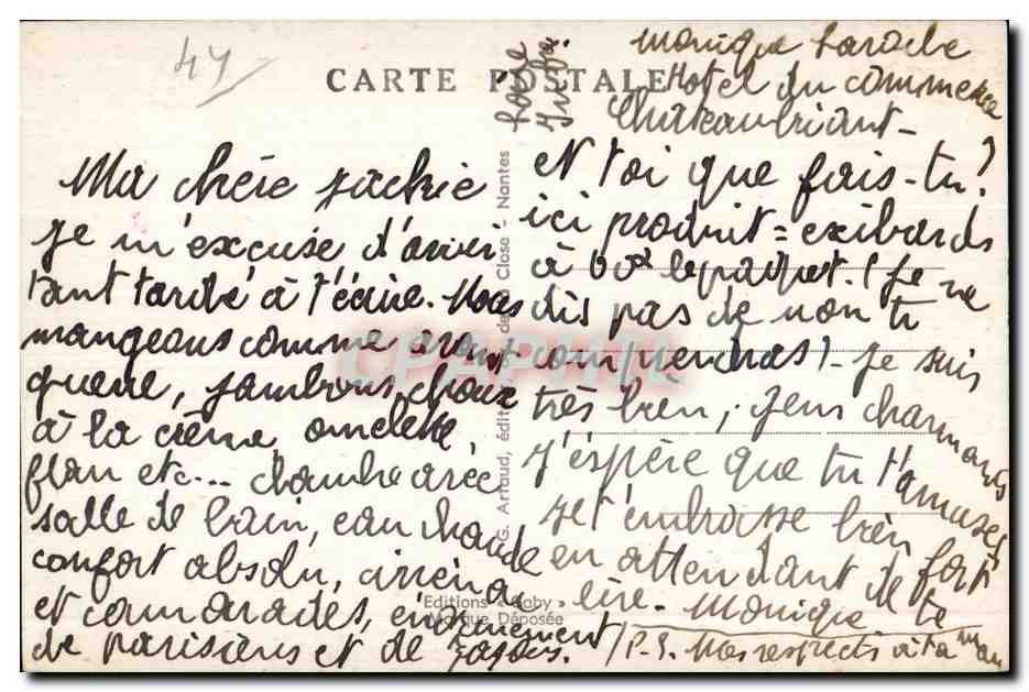 Chateaubriant - Tour d Entree du Chateau Fort - CPA  — Rückseite
