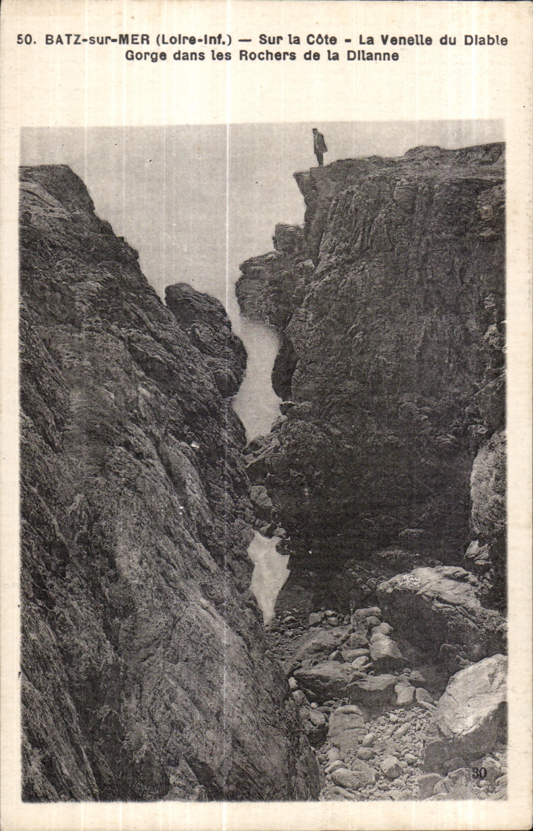 CPA Batz sur Mer Sur la Cote La Venelle du Dlable Gorge dans les Rochers de la Dilanne