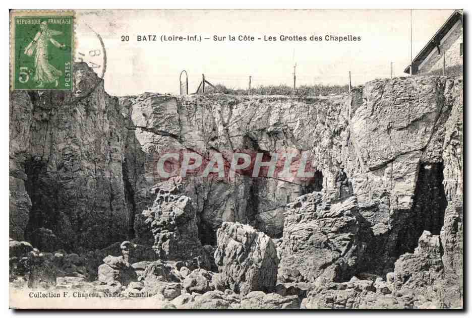 CPA Batz Sur la Cote Les Gote Les Grottes des Chapelles