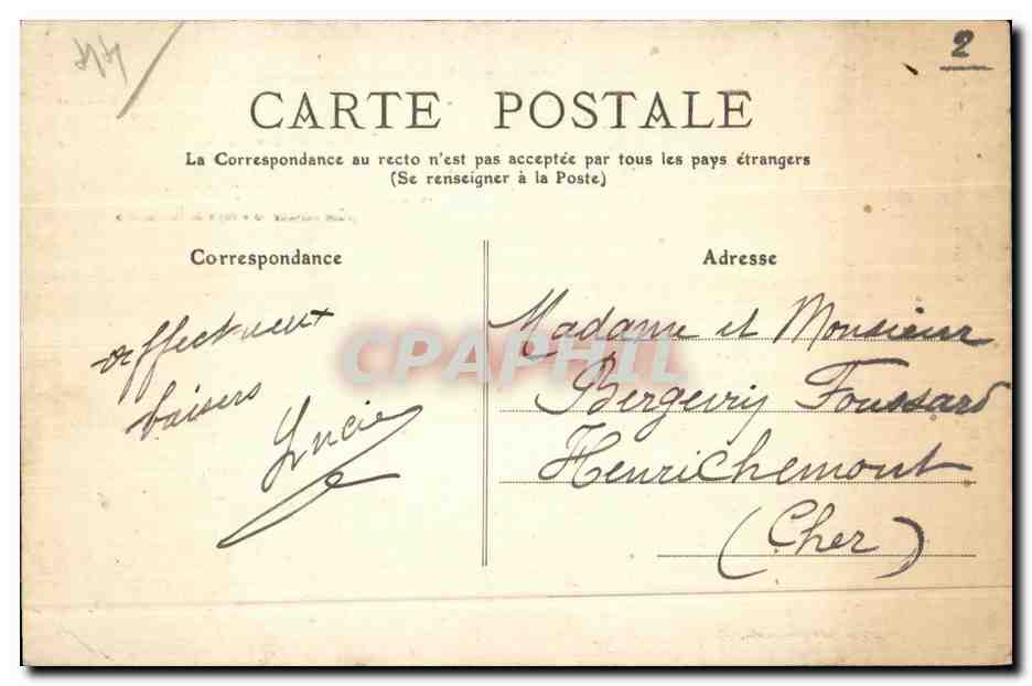 CPA Batz Ruines de la Chapelle du Murier — Rückseite