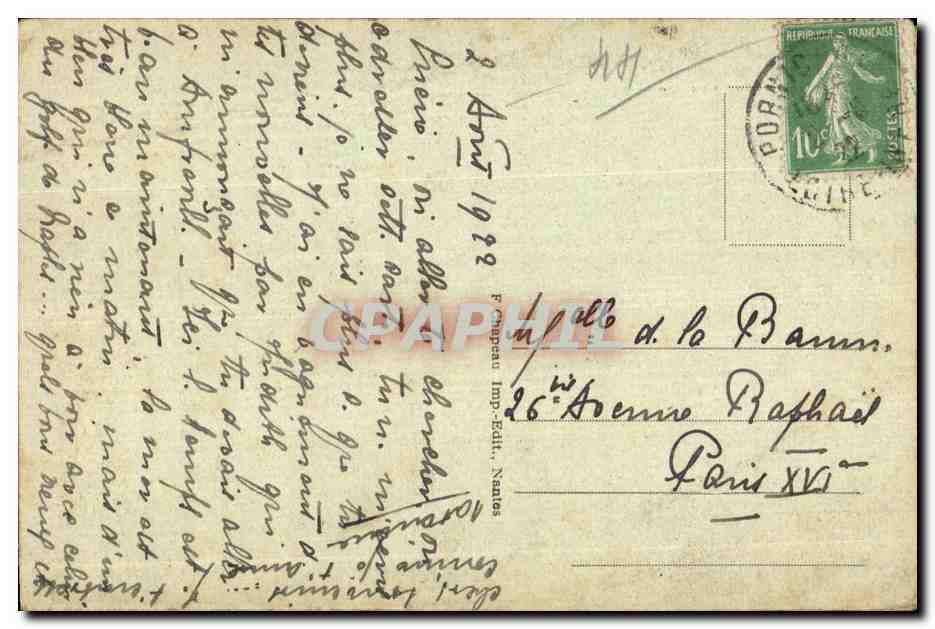 CPA Batz Ruiness de Du Morier Tour Saint Guenole — Back