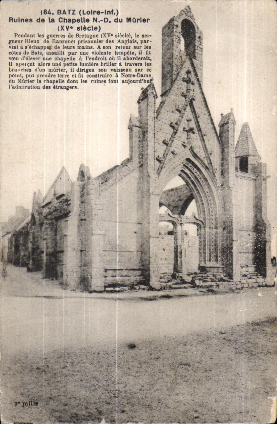 CPA Batz Ruines de la Chapelle du Murier