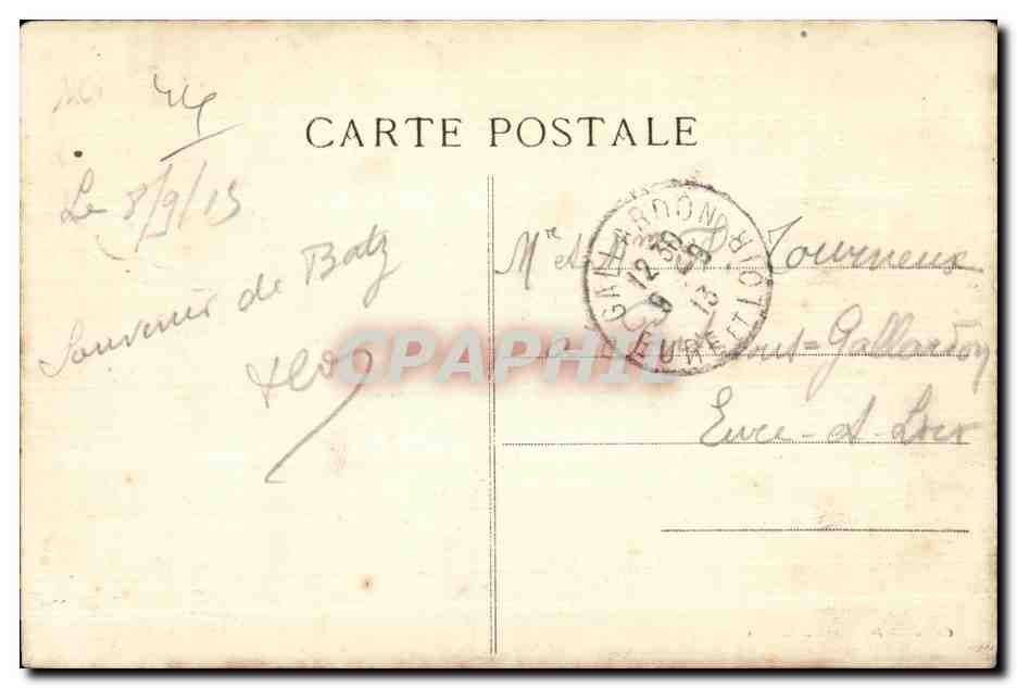 CPA Batz Rochers de la Cote — Rückseite
