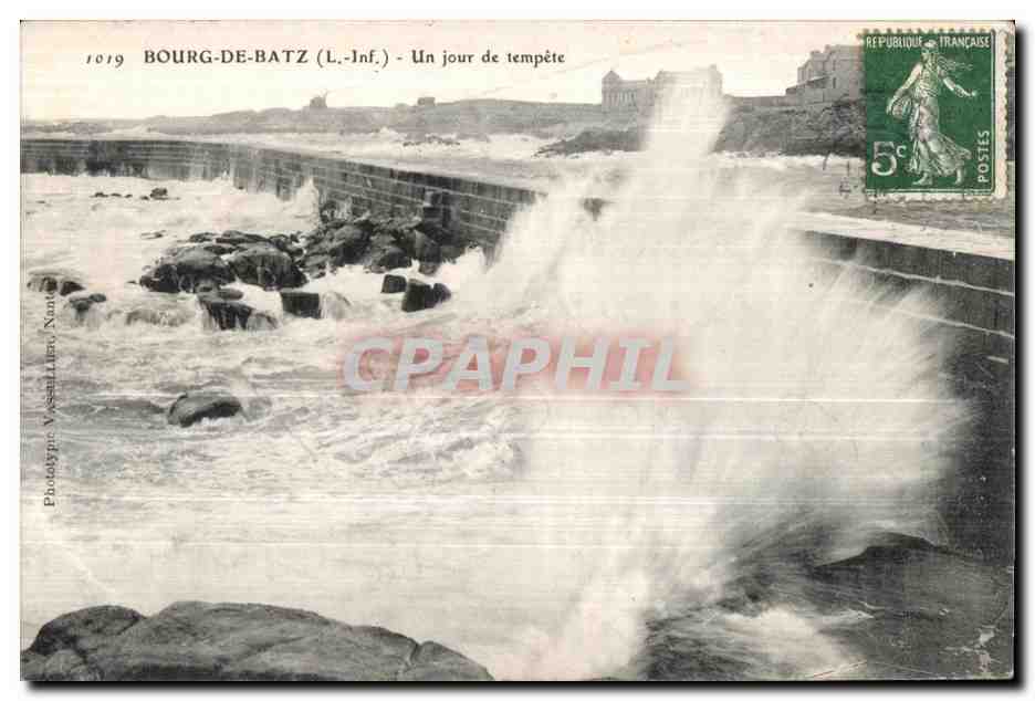 CPA Bourg De Batz Un jour de tempete