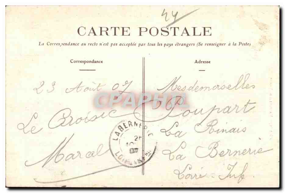 CPA Bourg De Batz Un jour de tempete — Rückseite