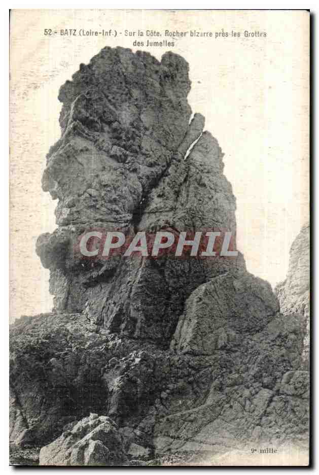 CPA Batz Sur la Cote Rocher bizarre pres les Grottes des Jumelles