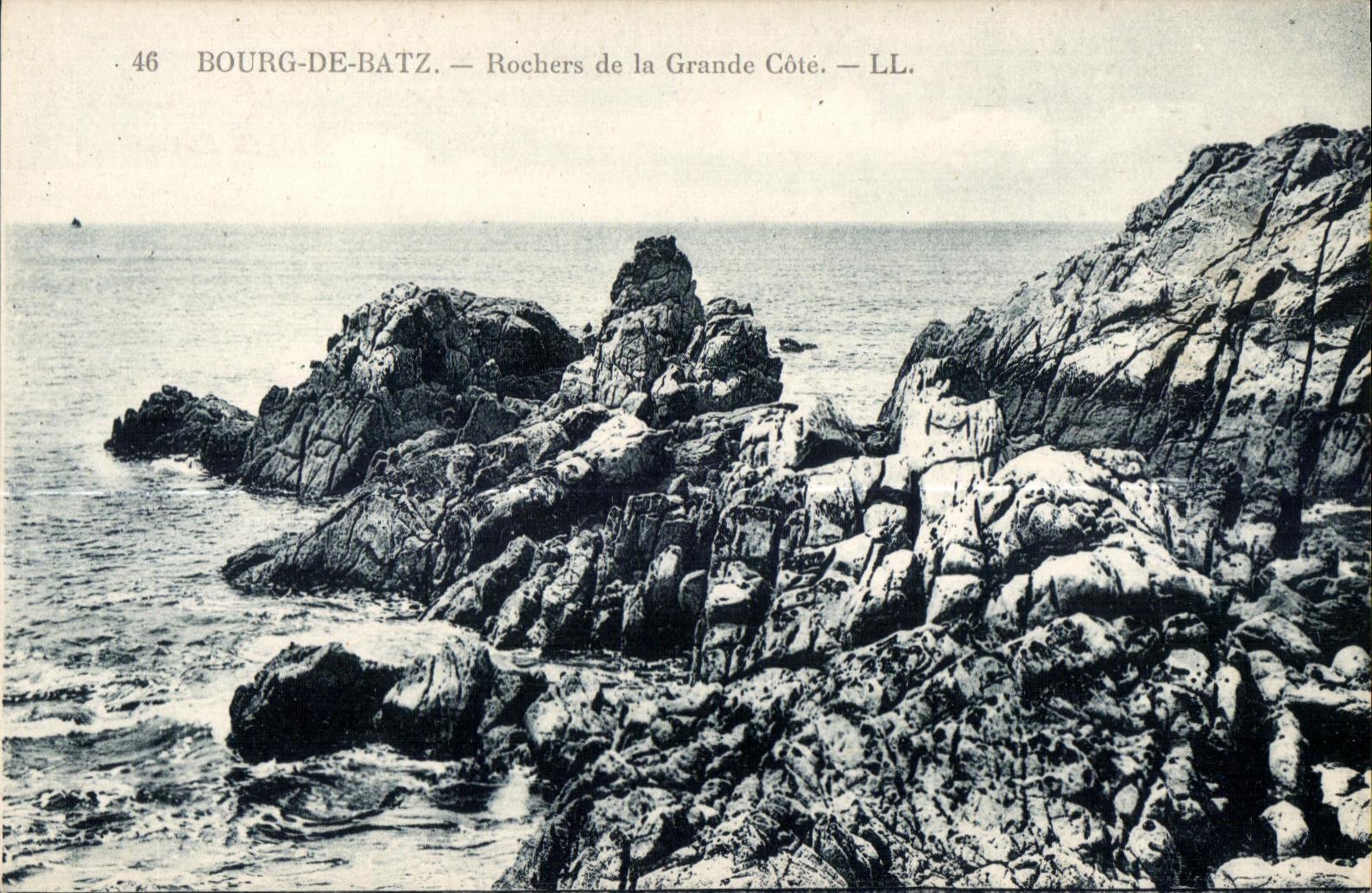 Bourg de Batz - Rochers de la Grande Cote - CPA 