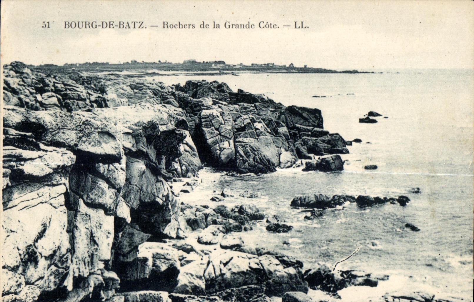 Bourg de Batz - Rochers de la Grande Cote - CPA 