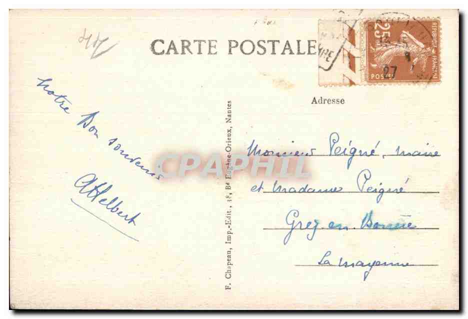 Bourg de Batz - Sur la Grande Cote - CPA  — Rückseite