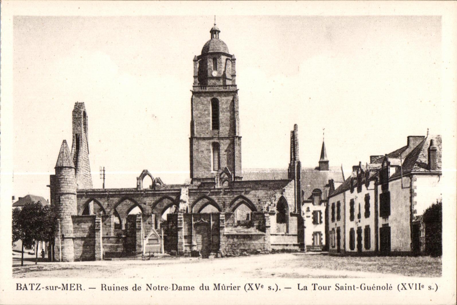 Bourg de Batz - Ruines de Notre Dame du Murier - CPA 