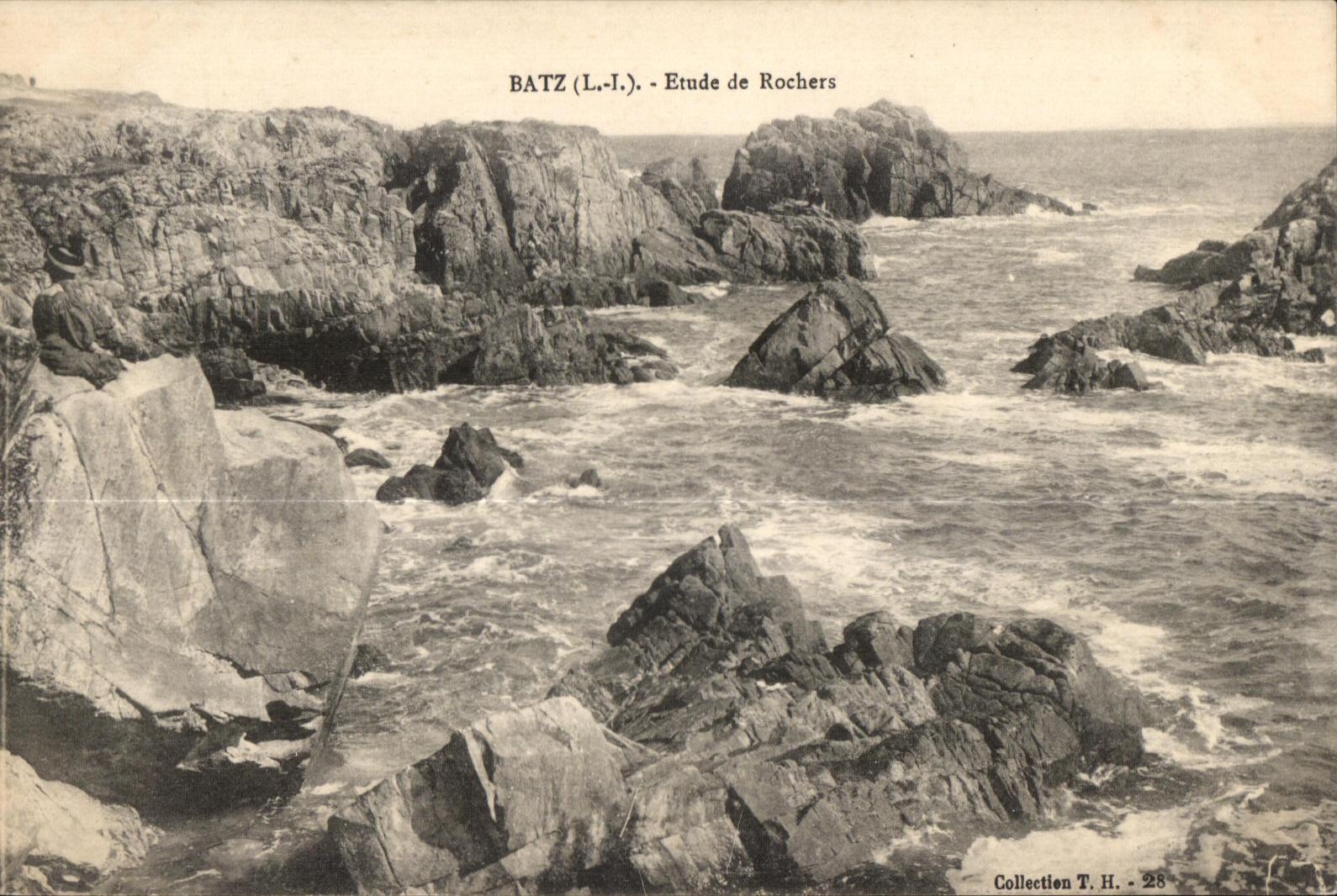 Bourg de Batz - Etude de Rochers - CPA 