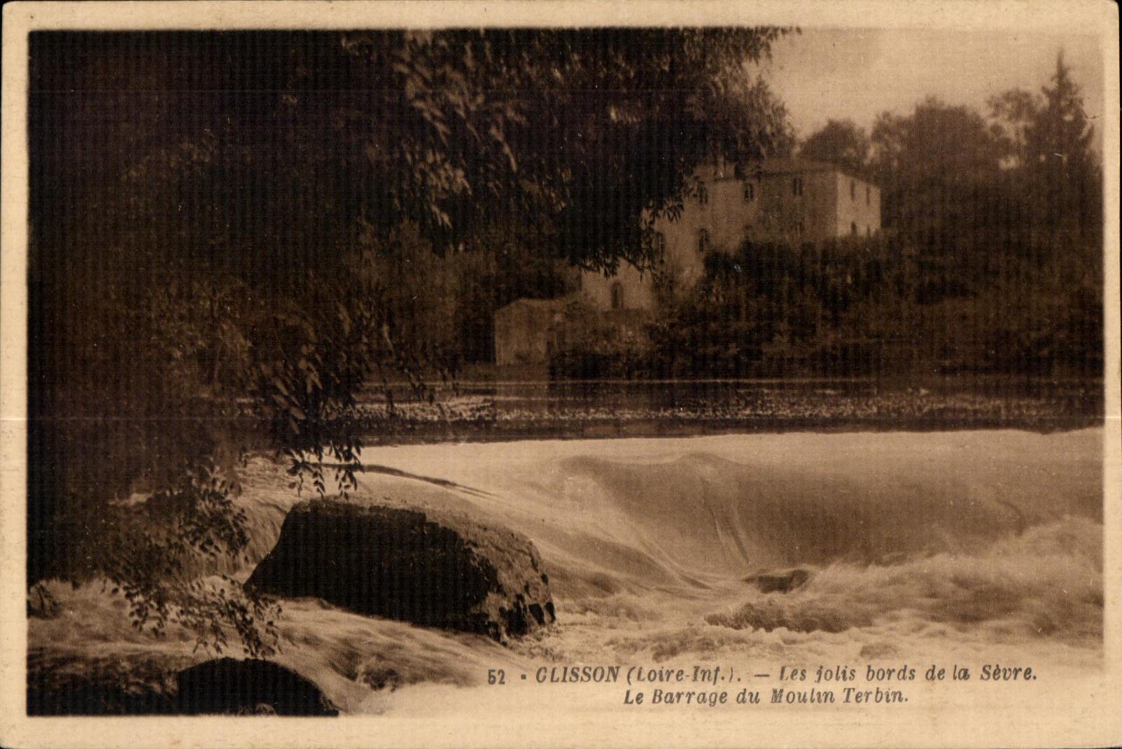 Clisson - Bords de la Sevre Le barrage du moulin TErbin - CPA 