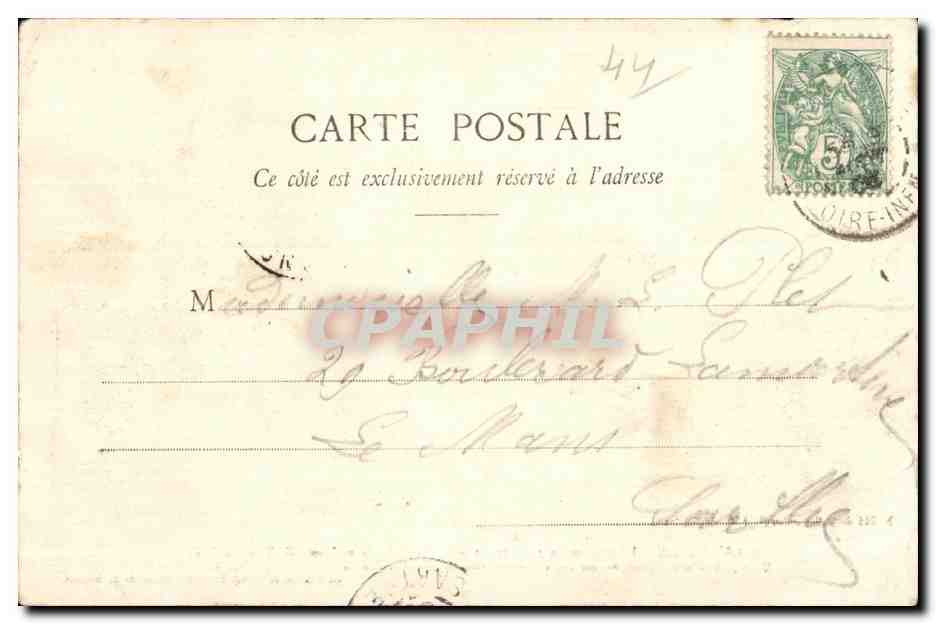 CPA Guerande L Enceinte et le Boulevard tres ombreux dit Tour de Ville ques jous effets de lumiere  — Rückseite