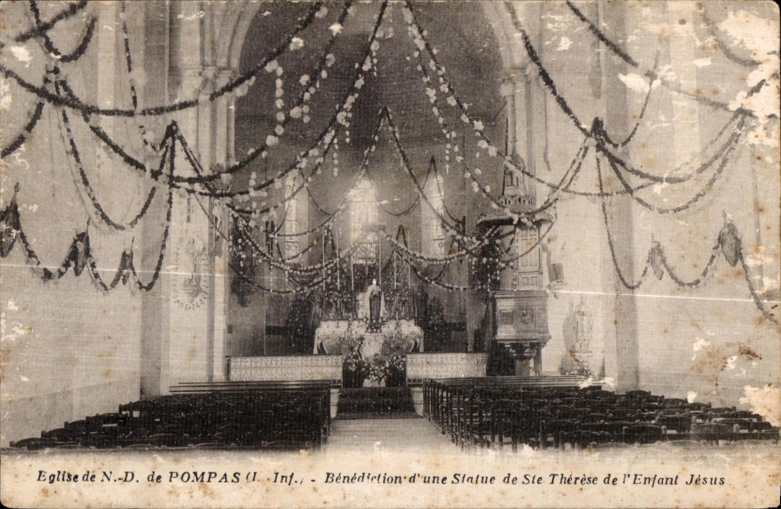 CPA Eglise de Pompas Benediction une Statue de Ste Therese de L Enjant Jesus