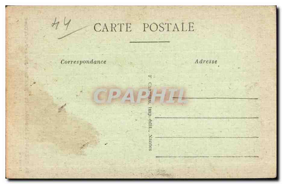 CPA Guerande (Loire Inf) Collegiate Saint Aubin Portail Ouest — Back