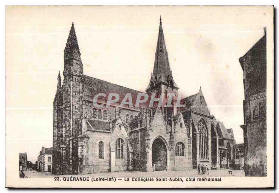 CPA Guerande (Loire Inf) La Collegiate Saint Aubin cote meridional