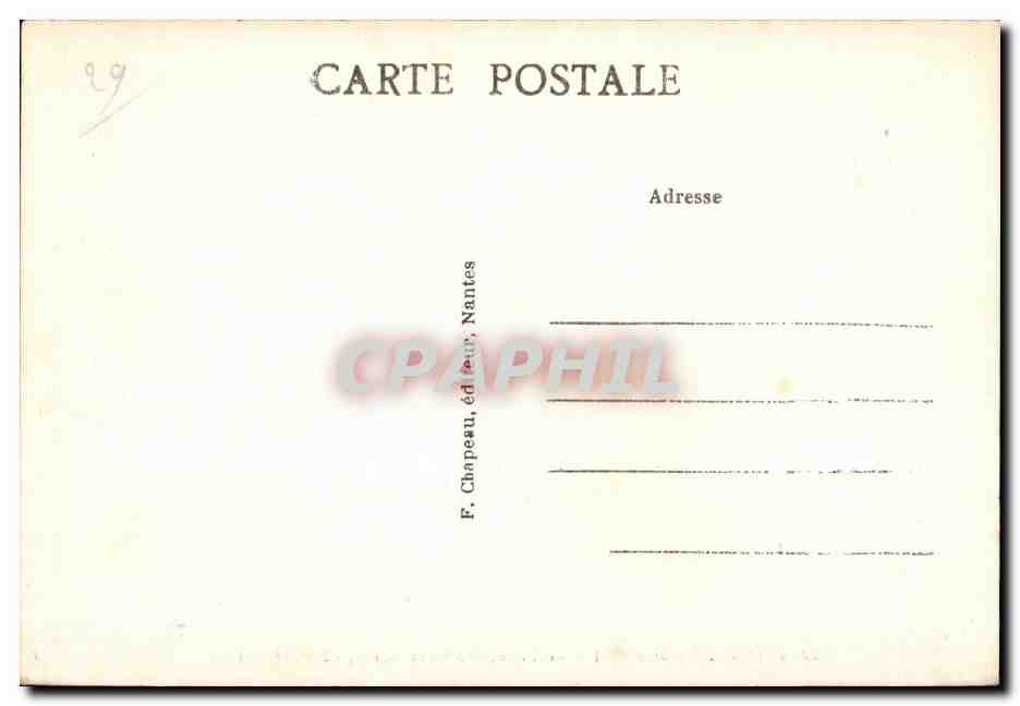 CPA Guerande (Loire Inf) La Collegiate Saint Aubin cote meridional — Rückseite