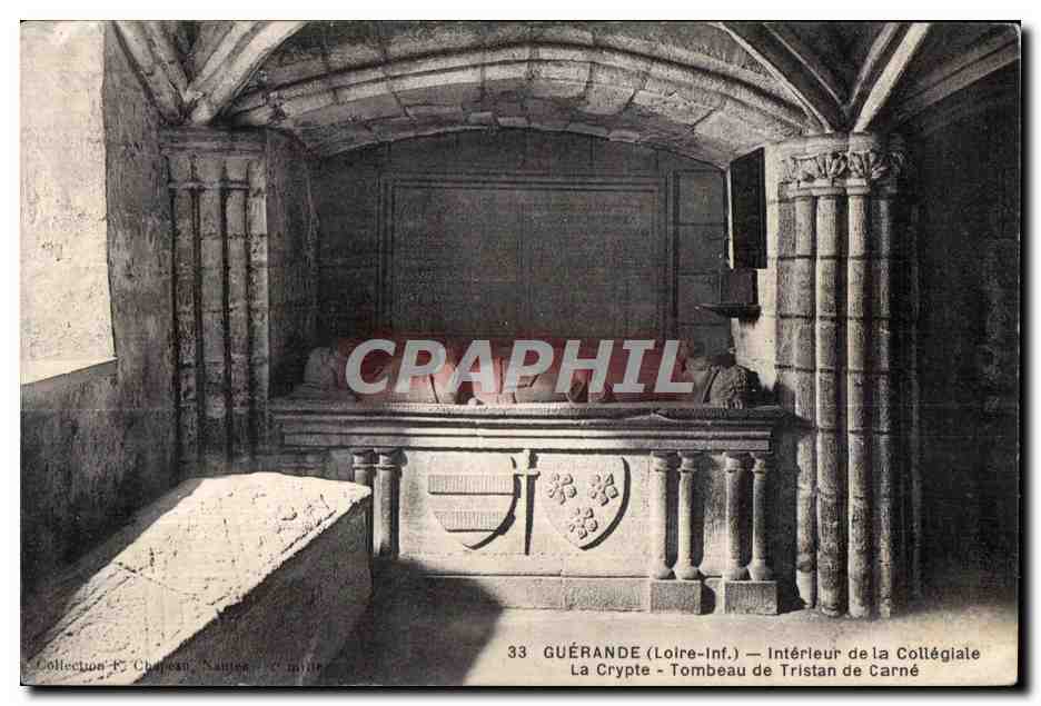 CPA Guerande (Loire Inf) Interieur de la Collegiale la Crypte Tombeau de Tristan de Carne