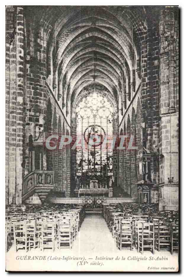 CPA Guerande (Loire Inferieure) Interieur de la Collegiale St Aubin