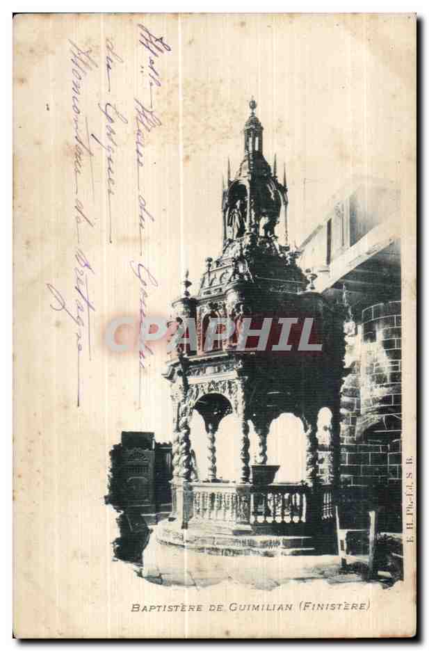 CPA Baptistere De Guimiliau 