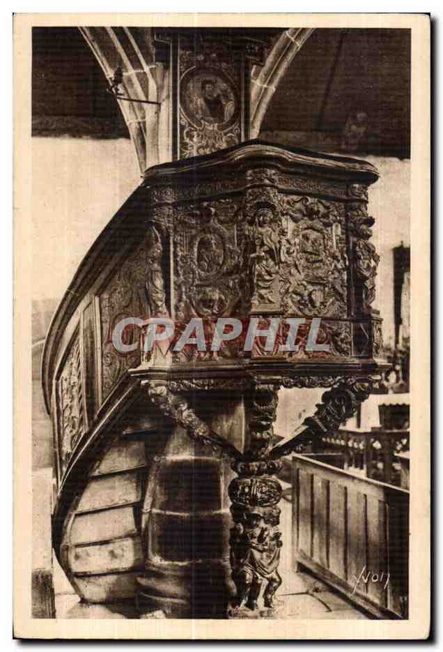 Intérieur de l'église, la chaire (1677) — Guimiliau (Finistère) — Les Éditions d'Art YVON, Paris