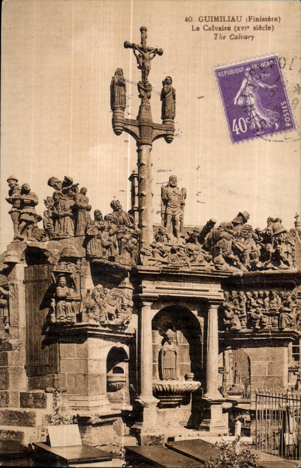 CPA Guimiliau La Calvaire The Calvary