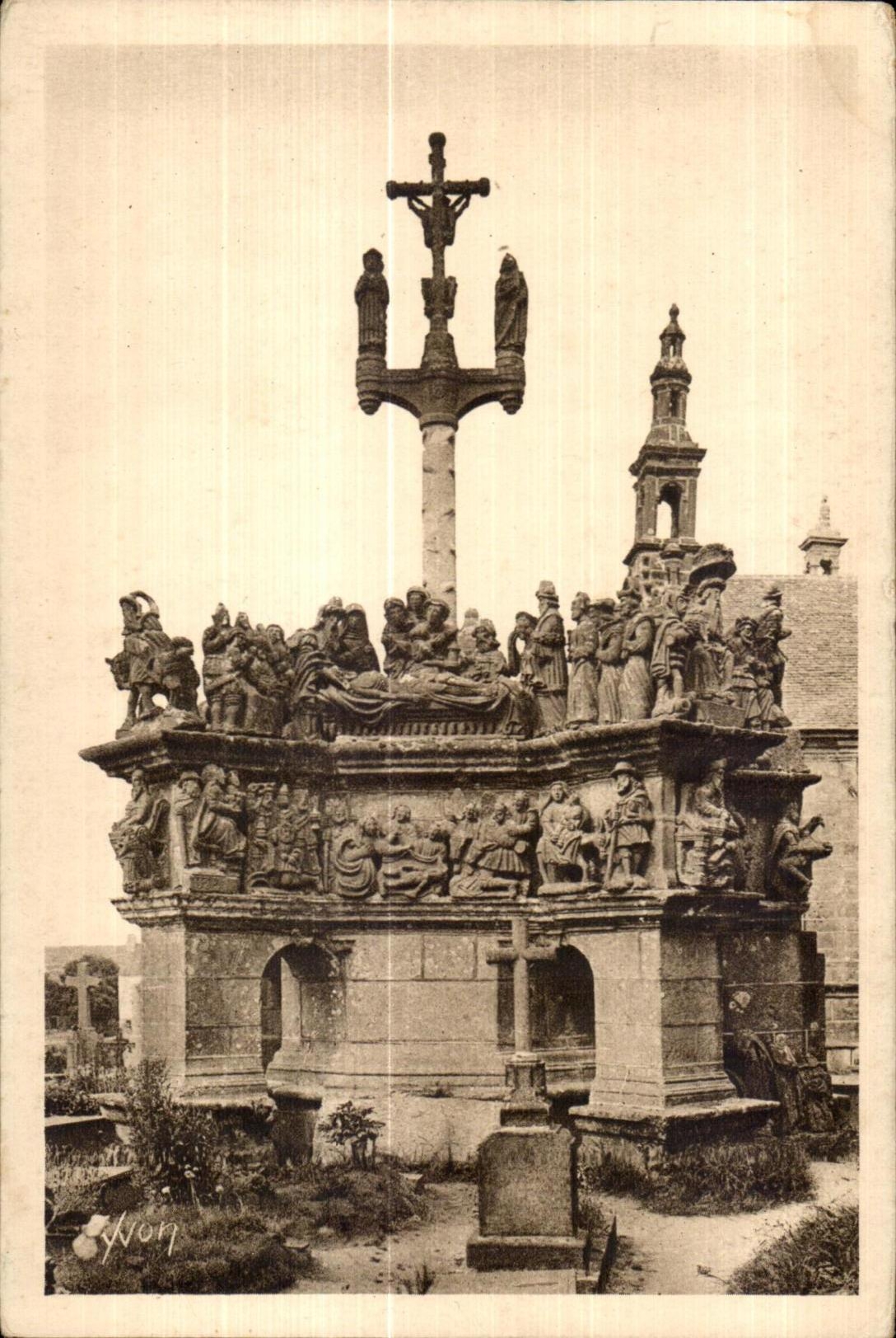 CPA Guimiliau La calvaire