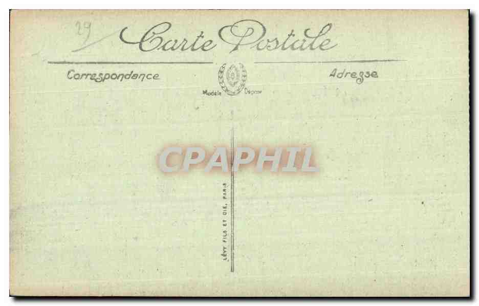 CPA Douarnenez Plage du Ris une Grotte — Rückseite