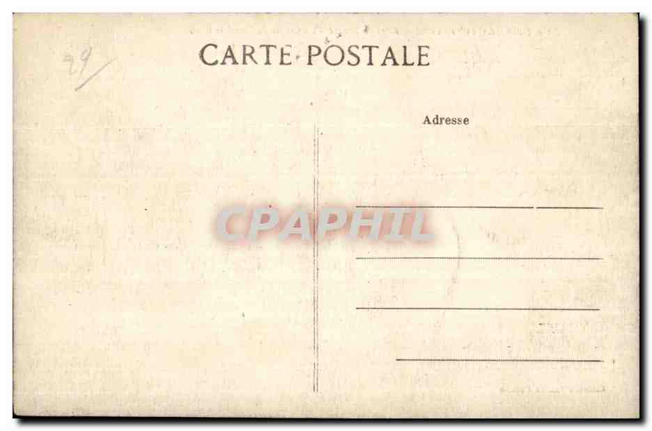 CPA Baie de Douarnenez Cote de Beuzee La Crique de Cartel ar Roch — Rückseite