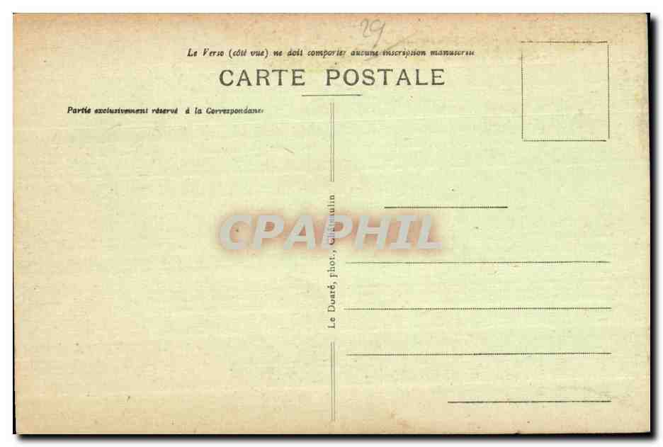 CPA Morgat cap de la chevre le temple Grec (Visible a maree basse) — Rückseite