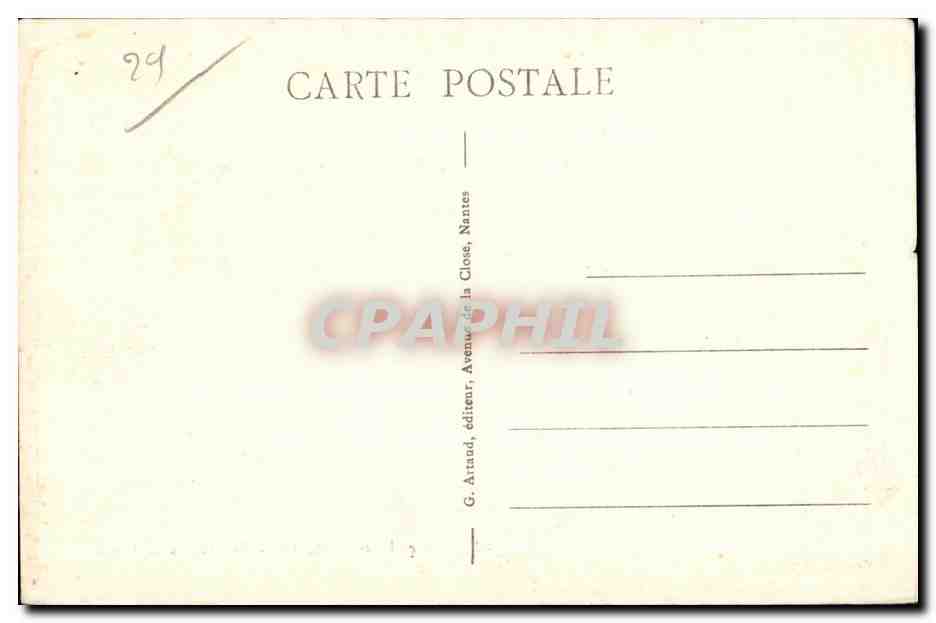 CPA Presqu ile de Crozon la chateau de dinan — Rückseite