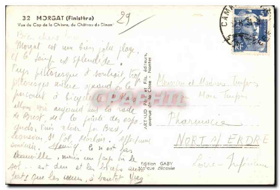 Vue du Cap de la Chèvre, du Château de Dinan — Gaby, éditeur — Verso