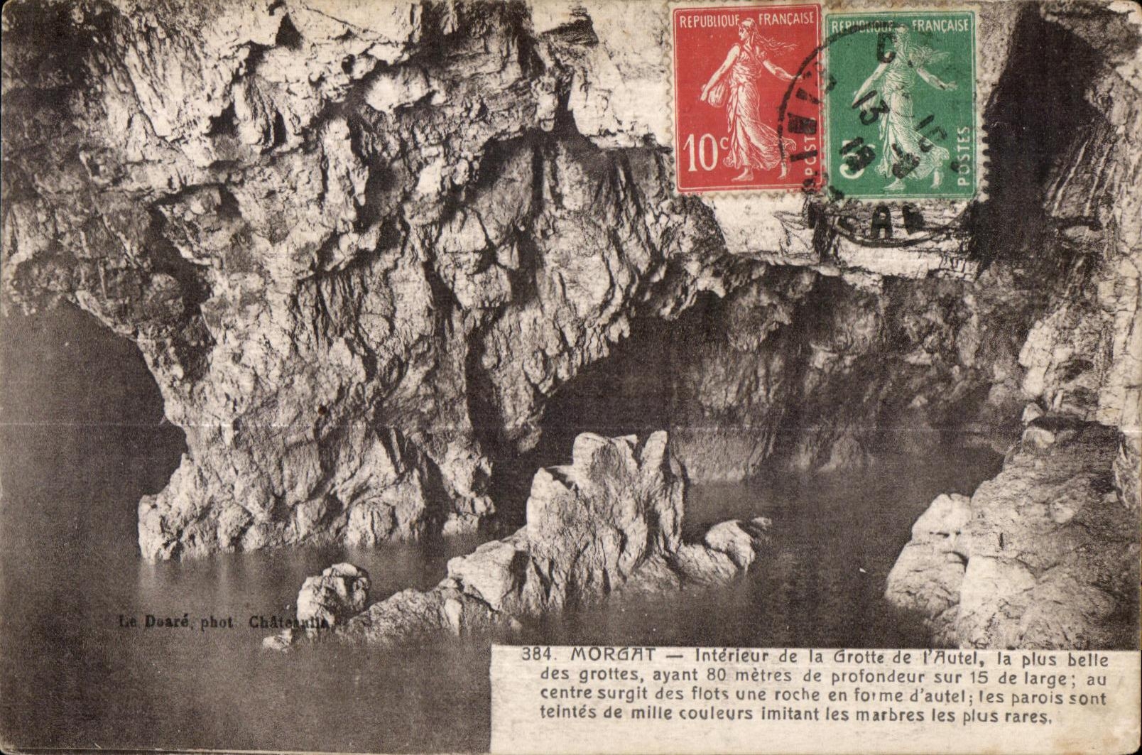 Morgat — Intérieur de la Grotte de l'Autel — Le Doaré, phot. Châteaunia