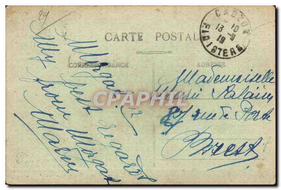 Morgat — Intérieur de la Grotte de l'Autel — Le Doaré, phot. Châteaunia — Verso