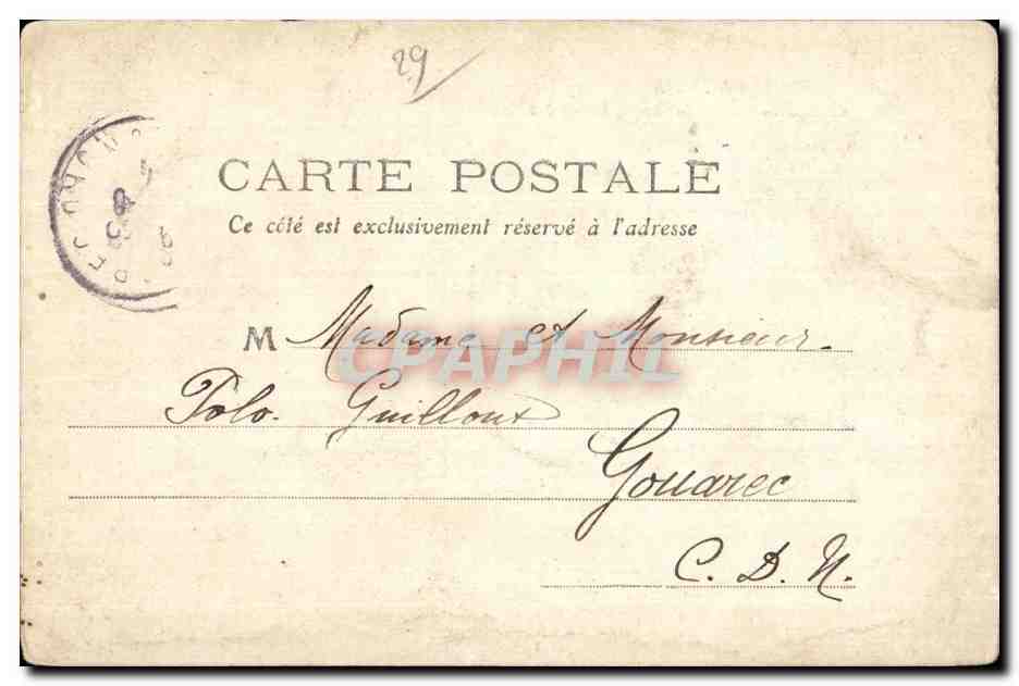 CPA Toute La Bretagne Crozon Pointe de Dinan Arche des Grottes — Rückseite