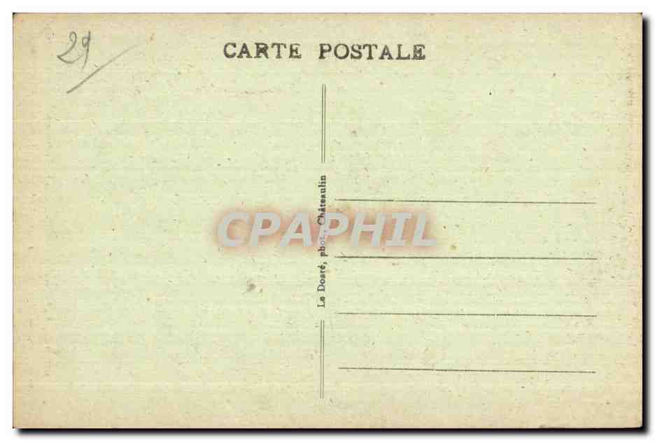 Morgat - La Percée du Gador — traditionnelle formation rocheuse — éditeur Le Dosté, photo Chateaulin — Verso