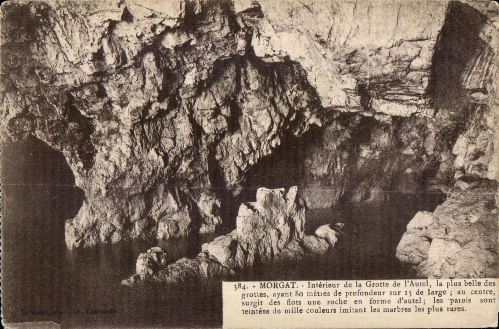 Grotte de l'Autel à Morgat — Intérieur — Éditeur Le Douze, n°384