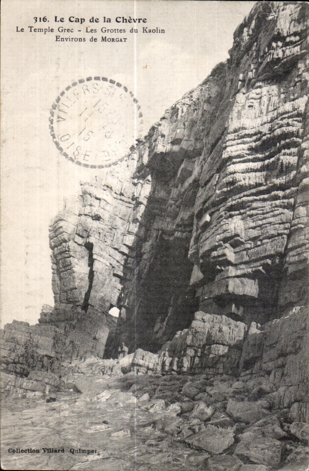 Le Cap de la Chèvre — Le Temple Grec, Les Grottes du Kaolin — Collection Villard, Quimper