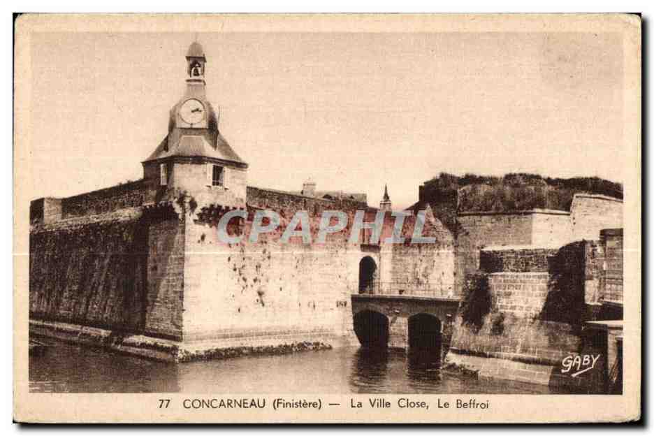 CPA Concarneau (Finistere) Le Ville Close Le Beffroi